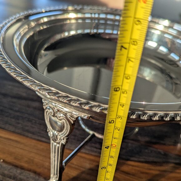 English Vintage Silver Plated Chafing Dish - 2 piece - Picture 6 of 10
